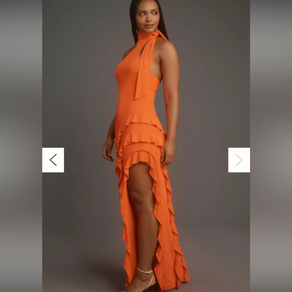 AFRM Halter Ruffle Maxi Dress - Picture 3 of 13